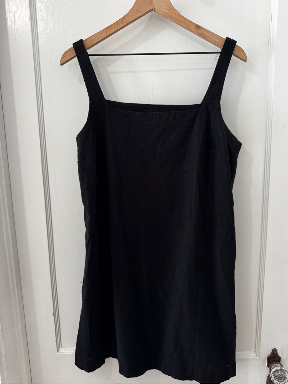 a new day Black Mini Dress with Square Neck